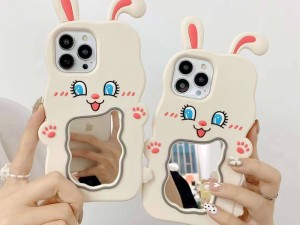 قاب گوشی اپل iPhone 12 pro مدل خرگوش آینه دار سیلیکونی