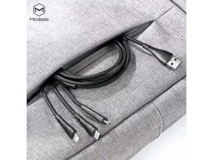 کابل سه سر مک دودو Mcdodo CA-6960 3 In 1 USB Data Cable توان 15 وات طول 1.2 متر ( ارسال سریع و پلمپ شرکتی )