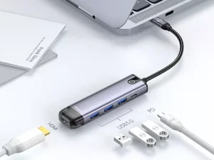 هاب 5 پورت Type C مک دودو Mcdodo HU-7750 5 in 1 USB-C HUB USB3.0 HDMI 4K ( ارسال سریع و پلمپ شرکتی )