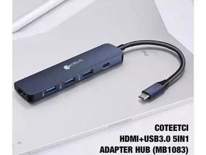 هاب پنج پورت تایپ سی کوتتسی Coteetci HDMI,USB3.0*3 ,PD3.0 MB1083