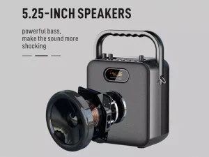اسپیکر بلوتوثی و میکروفون قابل حمل دارای ریموت کنترل کانفلون Konfulon KG-01 Mini Karaoke Speaker Come With Microphone