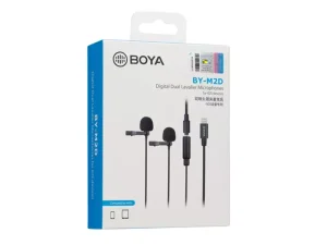 میکروفون یقه ای لایتنینگ بویا BOYA BY-M2D Digital Dual-Head Microphones