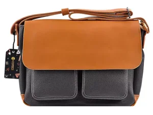 کیف دوشی لپ تاپ 15.4 اینچ کوتتسی Coteetci Large capacity fashion PU leather bag 14048-GY