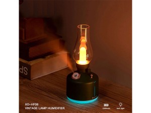 چراغ خواب رومیزی فانتزی طرح چراغ نفتی ایکس او XO HF06 Kerosene Lamp Colorful-styles Atmosphere Night Lamp Humidification Spray