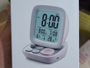 ساعت زنگ‌دار صوتی رومیزی شارژی Small Computer Electronic Alarm Clock GW-8152