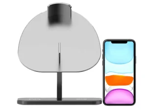 شارژر بی سیم مگنتی رومیزی 15 وات آیفون، ایرپاد و اپل واچ و پایه نگهدارنده گوشی ویوو WiWU Wi-W003 Light Shadow 3in1 Wireless Charger