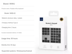 کاور کیبورد دار مگنتی بی سیم آیپد 12.9 اینچ ویوو WiWU MK-001 Magic Wireless Keyboard For iPad 12.9 inch