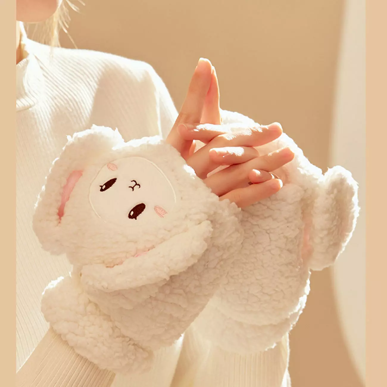 دستکش گرم کن فانتزی شارژی W09 Cute Pet Heating Gloves LLD-W09
