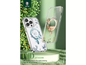 قاب طرحدار مگ سیف آیفون 13 پرو مکس گرین Green iphone 13 Pro Max Magsafe Nature Case