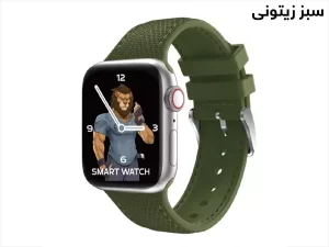 بند سیلیکونی طرح چرم اپل واچ 42 و 44 میلی متر گرین Green Elite Silicone Apple Watch 42/44mm