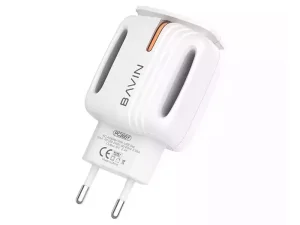 شارژر دیواری فست شارژ لایتنینگ باوین BAVIN 2.4A Dual Port USB Adapter Charger PC265Y