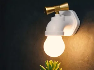 لامپ فانتزی مدل شیر آب Style USB Rechargeable Smart Voice Control Faucet Lamp LED Night Light