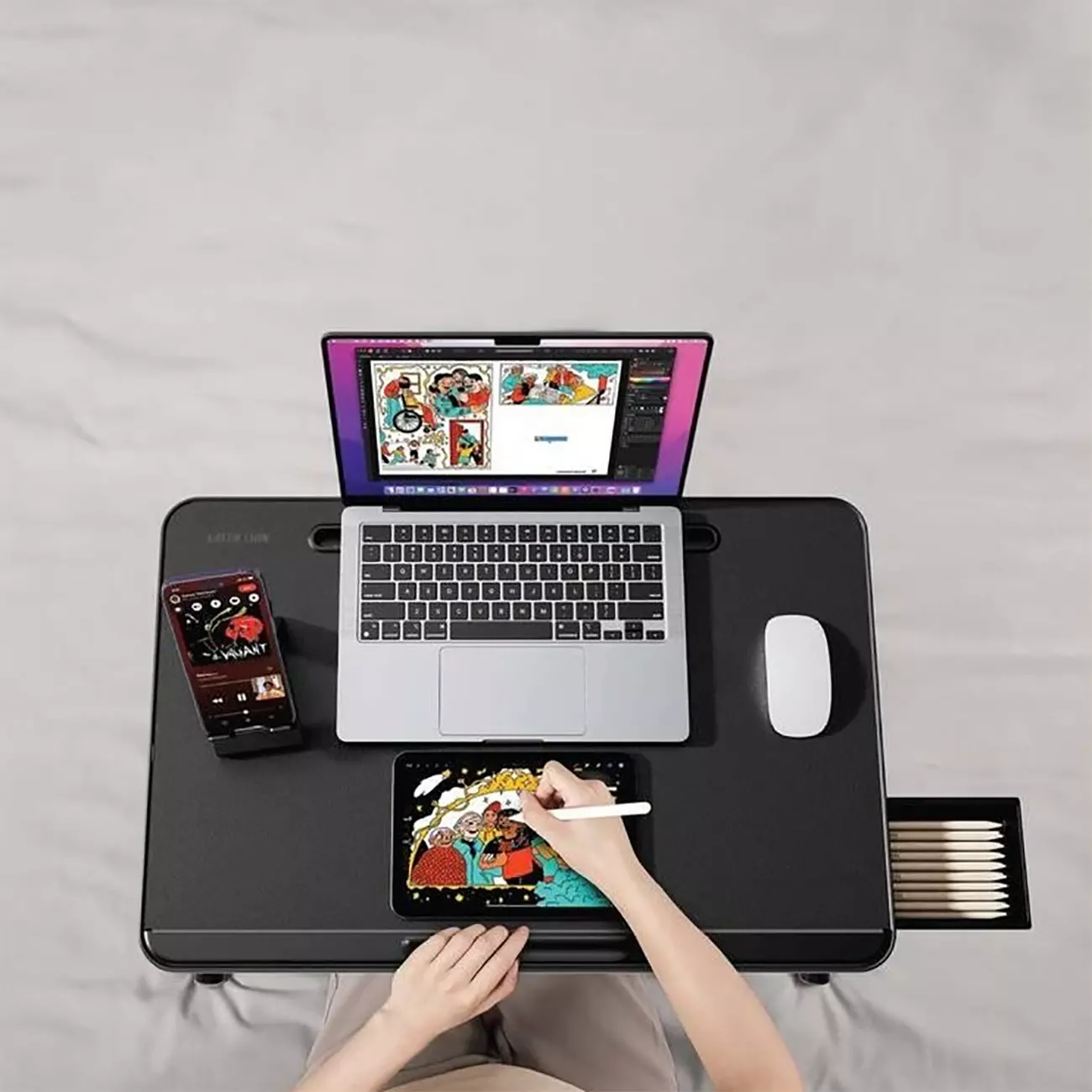 میز لپ تاپ 17 اینچ چندکاره گرین GNBEDTBLBK