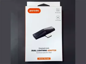 مبدل لایتنینگ دو کاره 2 آمپر پورودو Porodo PD-LLDONG Dual Compatible with Lightning Type Adapter