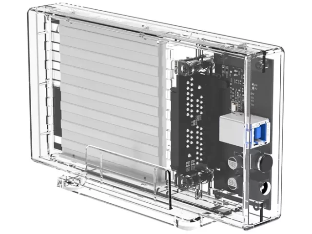 باکس هارد درایو 2.5 اینچی اوریکو Orico 2259U3-EU-CR-BP Transparent Series Dual-Bay Hard Drive Enclosure