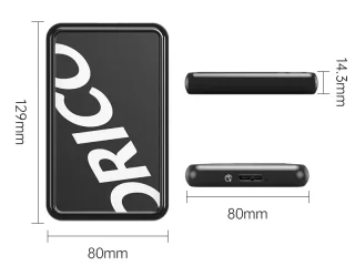 باکس هارد اس اس دی قابل حمل USB3.0 اوریکو ORICO CP25U3 2.5 inch USB3.0 Micro-B Hard Drive Enclosure