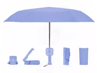 چتر بارانی و آفتابی دارای مینی پنکه شارژی Mini Fan Umbrella Product ST-200