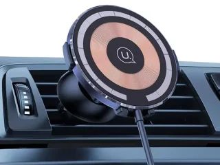 هولدر و شارژر بی سیم داخل خودرو 15 وات یوسامز Usams US-CD164 Transparent Magnetic Car Wireless Charger