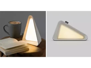 چراغ مطالعه رومیزی مثلثی شارژی Gravity Flip JP-fzd Sensor Lamp Reading Light USB Rechargeable Triangle Cordless