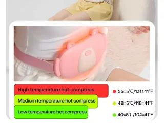 پد گرم کننده و ماساژور شکم PGG N1 Heat And Massage Menstrual Heating Pad Massager Waist Belly Warmer