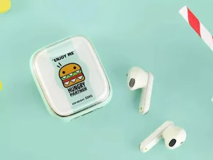 هندزفری بلوتوثی راک ROCK Retro Style True Wireless Stereo Bluetooth Earphone Hamburger