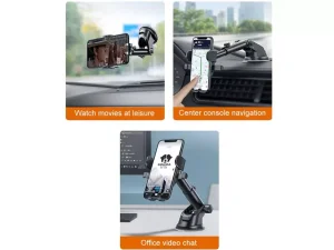 هولدر گوشی موبایل داخل خودرو ویوو Wiwu CH012 Automatic Mechanism Suction Cup Design Car Phone Holder