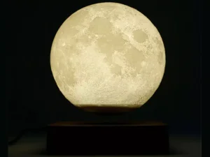 چراغ خواب رومیزی ماه شناور مغناطیسی پرینت سه بعدی معلق Magnetic levitation moon lamp romantic light levitation 3D printing