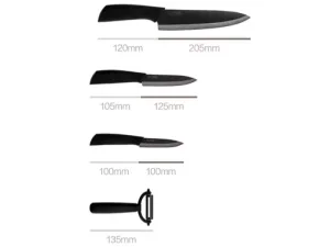 ست چاقو و پوست کن شیائومی Xiaomi HUOHOU Nano Ceramic Knife Set HU0010
