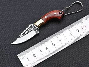 چاقو آنباکسینگ برنجی دارای کاور قابل آویز از دسته کلید Brass smallknife sharp self-defense unboxing