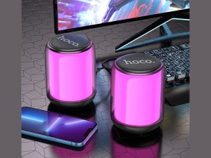 اسپیکر بلوتوث رومیزی قابل حمل هوکو Hoco Wireless and wired speakers BS56 Colorful for PC