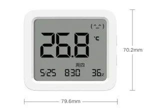 سنسور دما و رطوبت شیائومی Xiomi Mijia CR2450 sensor smart temperature and humidity meter 3 MJWSD05MMC