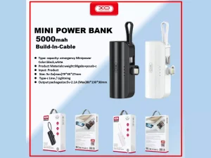 پاوربانک تایپ سی و یو اس بی 2.1 آمپر 5000 ایکس او XO-PB304 2IN1 5000mah Mini Fast Charging Portable Power bank