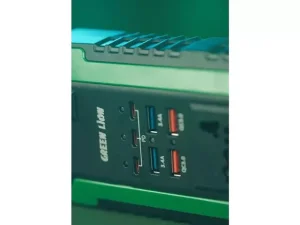 شارژر فندکی تایپ سی و یو اس بی و چندراهی برق دو سوکت 300 وات گرین Green Lion Spark 300 Power Inverter
