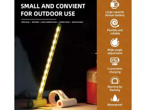 چراغ مسافرتی چندمنظوره تاشو شارژی تنظیم چند زاویه WYNK Rechargeable Folding LED Table Lamp Travel Lights