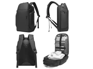 کوله پشتی لپتاپ حرفه ای ضد آب 15.6 اینچ دارای پورت USB با قابلیت باز شدن 180 درجه بنج BANGE BG-7277 Backpack Men Waterproof Travel Backpack
