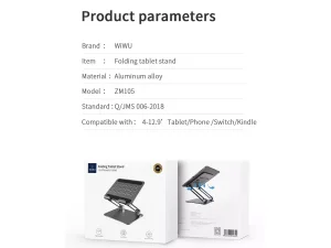 هولدر رومیزی تبلت و گوشی موبایل تاشو ویوو wiwu Foldable Tablet Stand ZM105