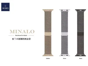 بند استیل اپل واچ 38 و 40 میلی‌متر ویوو wiwu Minalo stainless steel Watch Band 38-40MM (235mm)