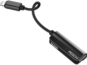 مبدل لایتنینگ به لایتنینگ راک Rock RCB0588 Lightning Audio Cable