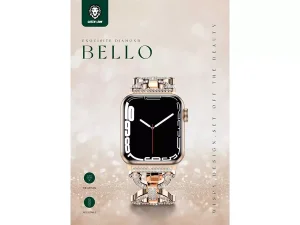 بند فلزی نگین دار اپل واچ 38 و 40 و 41 میلی متر گرین Green Apple Watch 38/40/41mm Bello Jeweled Metal Band