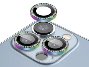 محافظ لنز نگین دار آیفون 13 پرو و 13 پرو مکس گرین Green iphone 13 Pro/13 Pro Max Diamond Camera Lens