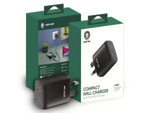 شارژر دیواری دو پورت تایپ‌ سی گرین Green Dual Port USB-C Wall Charger