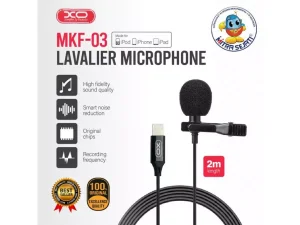 میکروفون لایتنینگ ایکس‌او XO Lavalier Microphone 2m MKF-03