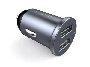 شارژر فندکی یو اس بی 24 وات 2 پورت پاورولوژی Powerology Dual USB-A Port Mini Car Charger PCCSR001-BK