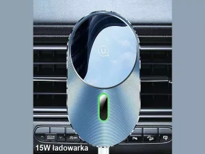 هولدر موبایل مگنتی و شارژر بی سیم داخل خودرو یوسامز Usams US-CD170 15W Magnetic Car Wireless Charger Phone Holder