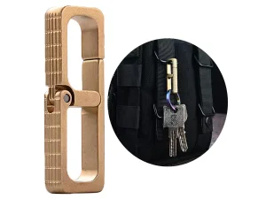 جاکلیدی برنجی طلایی رنگ Creative pure brass key chain mini portable men&#39;s