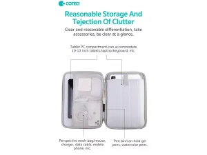 کیف تبلت 10.2 -11 اینچ چندکاره کوتتسی Coteetci iPad Canvas Storage Bag 61033-GR