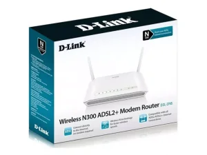 روتر و مودم وایرلس رومیزی + ADSL2 دی لینک D-Link DSL-2750U N300 Adsl2 Plus