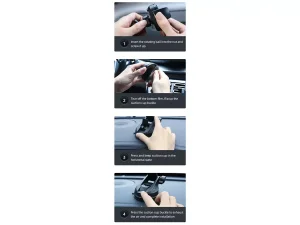 هولدر موبایل داخل خودرو یوسامز USAMS Car Centre Retractable Transparent Holder US-ZJ072