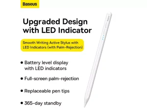 قیمت و خرید قلم لمسی آیپد بیسوس Baseus Smooth Writing Active Wireless Stylus with LED Indicators BS-PS006