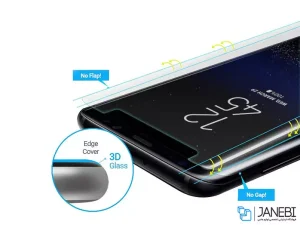 محافظ صفحه نمایش شیشه ای یو وی سامسونگ UV Nano Glass Samsung Galaxy S8